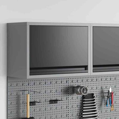 vidaXL Wandmontierter Stahl-Werkzeugschrank - 50x25x35cm, Schwarz vidaXL Wandmontierter Stahl-Werkzeugschrank - 50x25x35cm, Schwarz