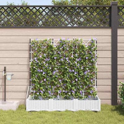 Vidaxl - Gartentöpfe mit Bewässerungssystem 3 Stück Weiß - Gartentopf Vidaxl - Gartentöpfe mit Bewässerungssystem 3 Stück Weiß - Gartentopf
