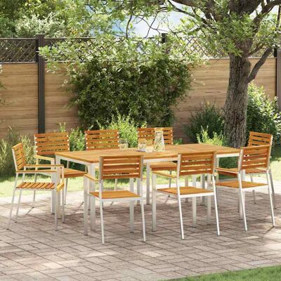 vidaXL Gartenstuhl 8 pcs Massives Akazienholz und Edelstahl vidaXL Gartenstuhl 8 pcs Massives Akazienholz und Edelstahl