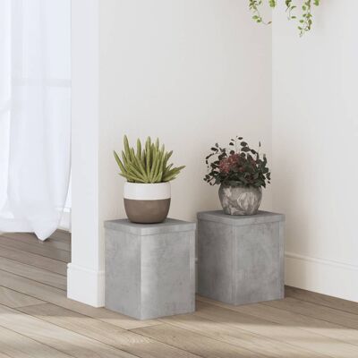 vidaXL Pflanzenständer 2 Stk. Betongrau 15x15x20 cm Holzwerkstoff vidaXL Pflanzenständer 2 Stk. Betongrau 15x15x20 cm Holzwerkstoff