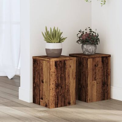 vidaXL Pflanzenständer 2 Stk. Altholz-Optik 20x20x30 cm Holzwerkstoff vidaXL Pflanzenständer 2 Stk. Altholz-Optik 20x20x30 cm Holzwerkstoff