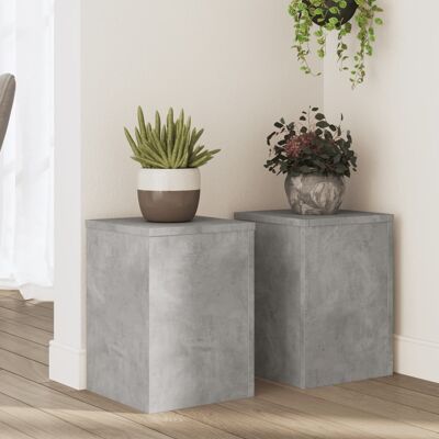vidaXL Pflanzenständer 2 Stk. Betongrau 25x25x35 cm Holzwerkstoff vidaXL Pflanzenständer 2 Stk. Betongrau 25x25x35 cm Holzwerkstoff