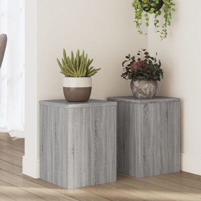 vidaXL Pflanzenständer 2 Stk. Grau Sonoma 25x25x35 cm Holzwerkstoff vidaXL Pflanzenständer 2 Stk. Grau Sonoma 25x25x35 cm Holzwerkstoff