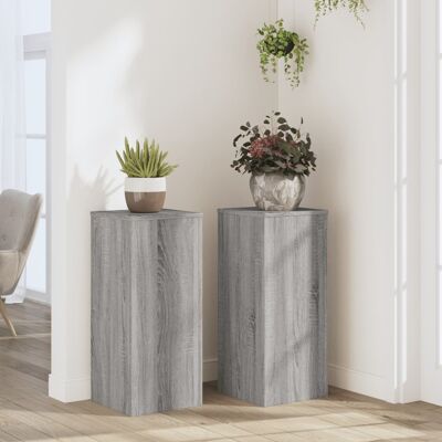 vidaXL Pflanzenständer 2 Stk. Grau Sonoma 30x30x70 cm Holzwerkstoff vidaXL Pflanzenständer 2 Stk. Grau Sonoma 30x30x70 cm Holzwerkstoff