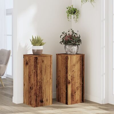 vidaXL Pflanzenständer 2 Stk. Altholz-Optik 30x30x70 cm Holzwerkstoff vidaXL Pflanzenständer 2 Stk. Altholz-Optik 30x30x70 cm Holzwerkstoff