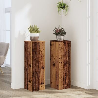 vidaXL Pflanzenständer 2 Stk. Altholz-Optik 25x25x80 cm Holzwerkstoff vidaXL Pflanzenständer 2 Stk. Altholz-Optik 25x25x80 cm Holzwerkstoff