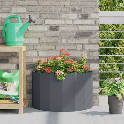 vidaXL Pflanzkübel Anthrazit 60 x 30 x 35 cm Stahl vidaXL Pflanzkübel Anthrazit 60 x 30 x 35 cm Stahl