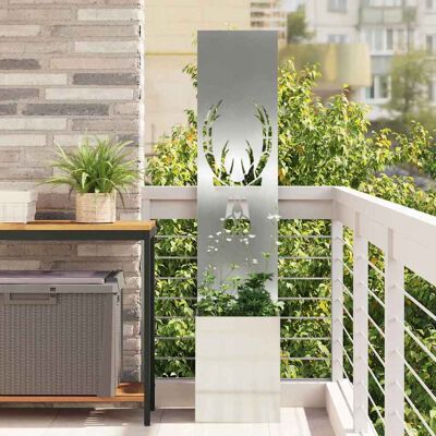 vidaXL Garten Sichtschutz-Leinwand Tiermuster Silber 32 x 32 x 150 cm vidaXL Garten Sichtschutz-Leinwand Tiermuster Silber 32 x 32 x 150 cm