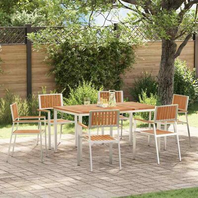 vidaXL Outdoortisch-Set 7 Stk. 150 x 90 x 75 cm vidaXL Outdoortisch-Set 7 Stk. 150 x 90 x 75 cm