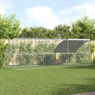 vidaXL Hühnerkäfig 3 stk. Silber 600 x 200 x 200 cm Stahl und PE vidaXL Hühnerkäfig 3 stk. Silber 600 x 200 x 200 cm Stahl und PE