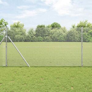 vidaXL Verzinkter Stahlzaun-Set 13 Pfosten 1,2x25 m vidaXL Verzinkter Stahlzaun-Set 13 Pfosten 1,2x25 m