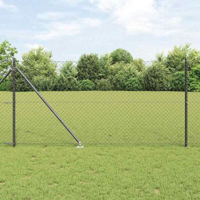 vidaXL Maschendrahtzaun mit Stacheln 25 x 1 m PVC-beschichteter Stahl vidaXL Maschendrahtzaun mit Stacheln 25 x 1 m PVC-beschichteter Stahl