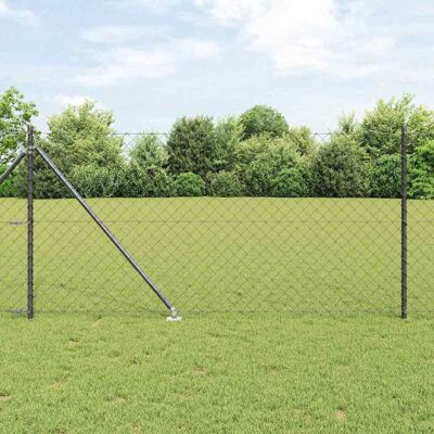 vidaXL Maschendrahtzaun mit Stacheln 25 x 1 m PVC-beschichteter Stahl vidaXL Maschendrahtzaun mit Stacheln 25 x 1 m PVC-beschichteter Stahl