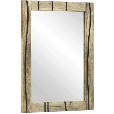 vidaXL Badezimmer Spiegel Rechtwinklig Natur 50 x 2,5 x 70 cm vidaXL Badezimmer Spiegel Rechtwinklig Natur 50 x 2,5 x 70 cm