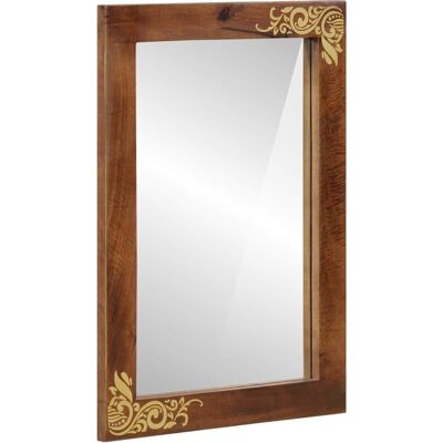 vidaXL Badezimmer Spiegel mit Spiegel Honigbraun 70 x 50 x 2,5 cm vidaXL Badezimmer Spiegel mit Spiegel Honigbraun 70 x 50 x 2,5 cm