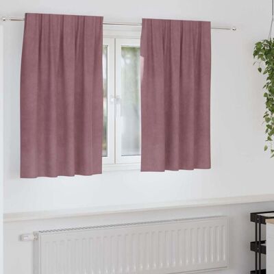 vidaXL Vorhänge 2 stk. Dunkelrosa 140 x 140 cm Samt vidaXL Vorhänge 2 stk. Dunkelrosa 140 x 140 cm Samt
