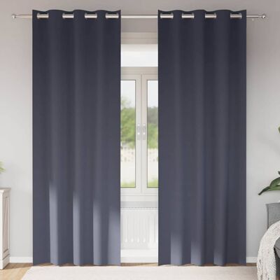 vidaXL Verdunkelungs-Vorhänge mit Ringen 2 stk. Anthrazit 260 x 140 cm vidaXL Verdunkelungs-Vorhänge mit Ringen 2 stk. Anthrazit 260 x 140 cm