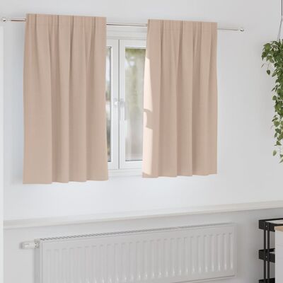 vidaXL Verdunkelungs-Vorhänge mit Ringen 2 stk. Taupe 140 x 140 cm vidaXL Verdunkelungs-Vorhänge mit Ringen 2 stk. Taupe 140 x 140 cm
