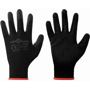 vidaXL Arbeitshandschuhe 24 pcs Schwarz 7 / S Polyester vidaXL Arbeitshandschuhe 24 pcs Schwarz 7 / S Polyester