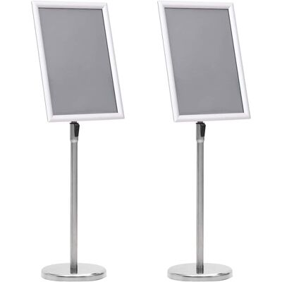 vidaXL Plakatständer 2 pcs Silber 45 x 32,7 x 108 cm Aluminium vidaXL Plakatständer 2 pcs Silber 45 x 32,7 x 108 cm Aluminium