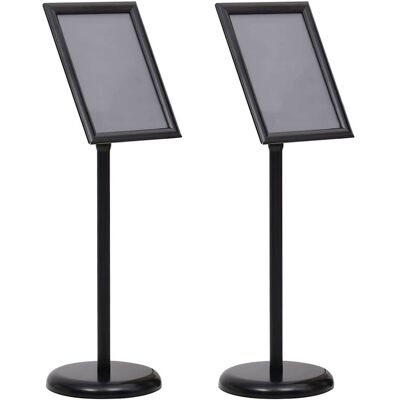 vidaXL Plakatständer 2 pcs Schwarz 32,7 x 24 x 108 cm Aluminium vidaXL Plakatständer 2 pcs Schwarz 32,7 x 24 x 108 cm Aluminium