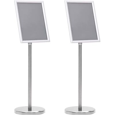 vidaXL Plakatständer 2 pcs Silber 32,7 x 24 x 108 cm Aluminium vidaXL Plakatständer 2 pcs Silber 32,7 x 24 x 108 cm Aluminium