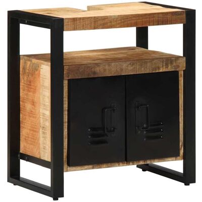 vidaXL Badezimmerschrank Braun 55 x 35 x 60 cm Massivholz Mango vidaXL Badezimmerschrank Braun 55 x 35 x 60 cm Massivholz Mango