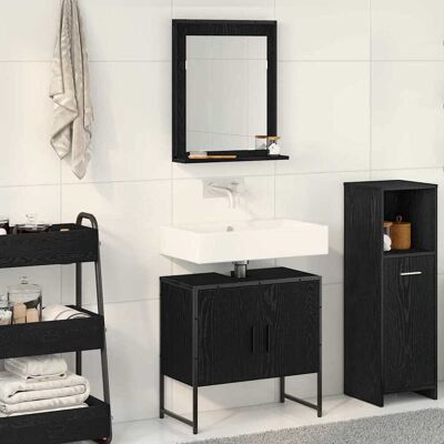 vidaXL Badezimmermöbel-Set 2 stk. Schwarz 60 x 33 x 60 cm vidaXL Badezimmermöbel-Set 2 stk. Schwarz 60 x 33 x 60 cm