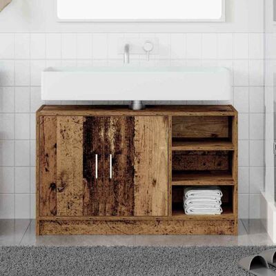 vidaXL Badezimmerschrank Altholz 90 x 29 x 55 cm Holzwerkstoff vidaXL Badezimmerschrank Altholz 90 x 29 x 55 cm Holzwerkstoff