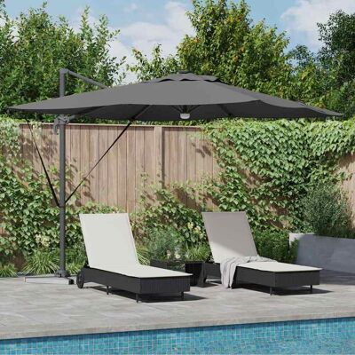 vidaXL Roma Parasol mit LED-Lichtleisten Anthrazit 286 x 284 x 270 cm vidaXL Roma Parasol mit LED-Lichtleisten Anthrazit 286 x 284 x 270 cm