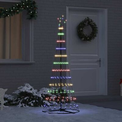 vidaXL LED-Weihnachtsbaum mit 230 LEDs Mehrfarbig 184,5 cm Metall vidaXL LED-Weihnachtsbaum mit 230 LEDs Mehrfarbig 184,5 cm Metall