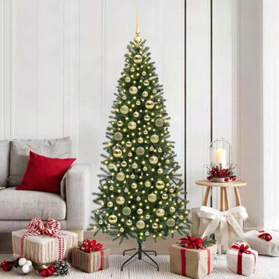vidaXL Weihnachtskugel-Set mit 300 LEDs 120 pcs Gold Kunststoff vidaXL Weihnachtskugel-Set mit 300 LEDs 120 pcs Gold Kunststoff