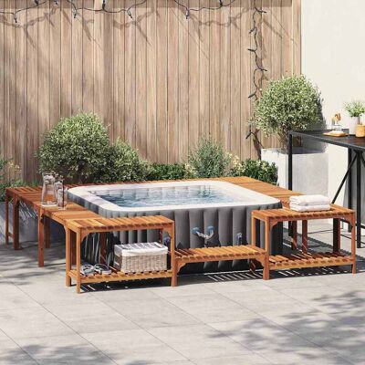 vidaXL Whirlpool-Umrandung Braun 255 x 255 x 55,5 cm Massivholz Akazie vidaXL Whirlpool-Umrandung Braun 255 x 255 x 55,5 cm Massivholz Akazie