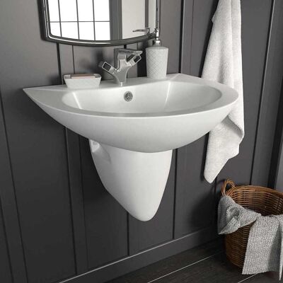 vidaXL Waschbecken Weiß 52 x 45 x 49 cm Glasierte Keramik vidaXL Waschbecken Weiß 52 x 45 x 49 cm Glasierte Keramik