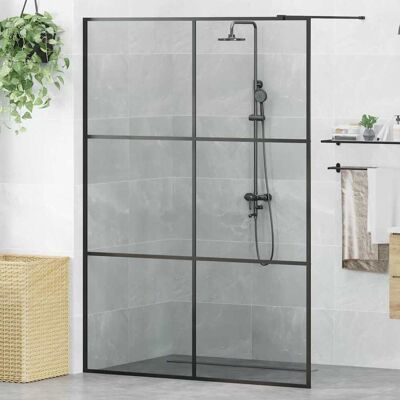 vidaXL Walk-in Duschwand Schwarz 140 x 195 cm Gehärtetes Glas vidaXL Walk-in Duschwand Schwarz 140 x 195 cm Gehärtetes Glas