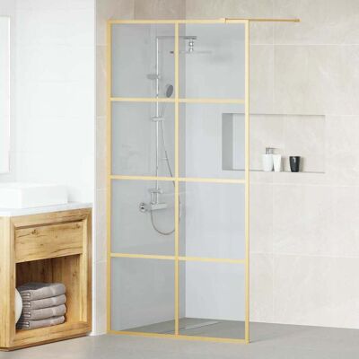 vidaXL Walk-in Duschwand Gold 100 x 195 cm Gehärtetes Glas vidaXL Walk-in Duschwand Gold 100 x 195 cm Gehärtetes Glas