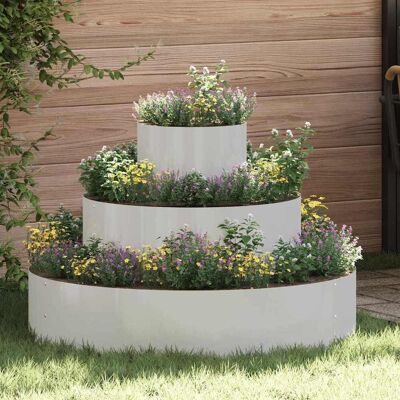vidaXL Garten-Pflanzgefäß Silber 90 x 90 x 20 cm Edelstahl vidaXL Garten-Pflanzgefäß Silber 90 x 90 x 20 cm Edelstahl