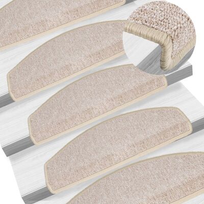 vidaXL Stufenmatten 10 Stk. 65x24x4 cm Taupe Halbrund Groß vidaXL Stufenmatten 10 Stk. 65x24x4 cm Taupe Halbrund Groß