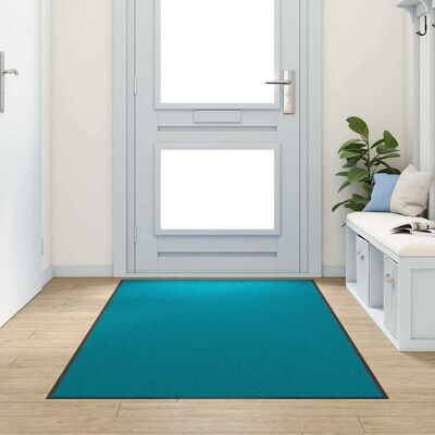 vidaXL Fußmatte Cyan und Schwarz 120 x 250 cm Polyamid und PVC vidaXL Fußmatte Cyan und Schwarz 120 x 250 cm Polyamid und PVC