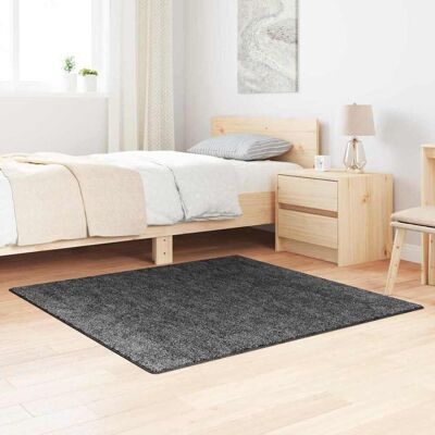 vidaXL Anti-Rutsch Shaggy Teppich Dunkelgrau 120 x 120 cm PP vidaXL Anti-Rutsch Shaggy Teppich Dunkelgrau 120 x 120 cm PP