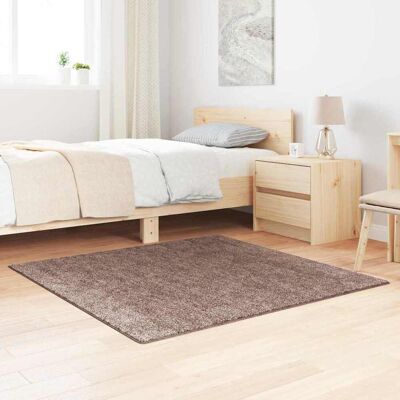 vidaXL Anti-Rutsch Shaggy Teppich Braun 120 x 120 cm PP vidaXL Anti-Rutsch Shaggy Teppich Braun 120 x 120 cm PP