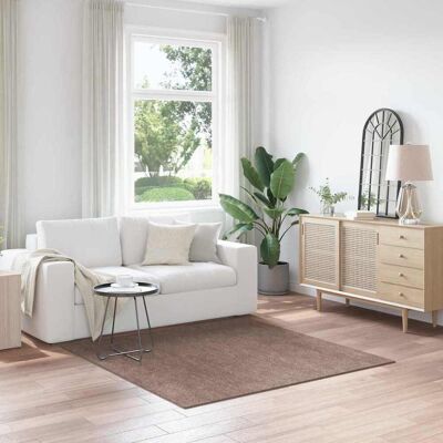 vidaXL Anti-Rutsch Shaggy Teppich Braun 160 x 160 cm PP vidaXL Anti-Rutsch Shaggy Teppich Braun 160 x 160 cm PP