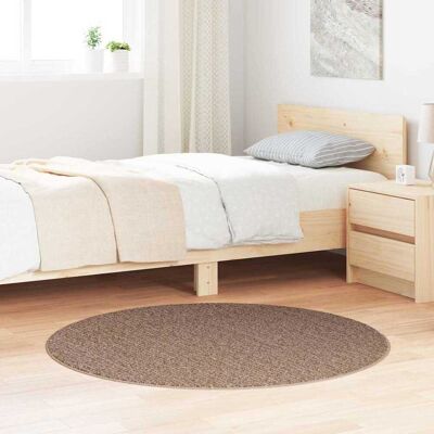 vidaXL Anti-Rutsch Shaggy Teppich Braun 120 x 120 cm PP vidaXL Anti-Rutsch Shaggy Teppich Braun 120 x 120 cm PP