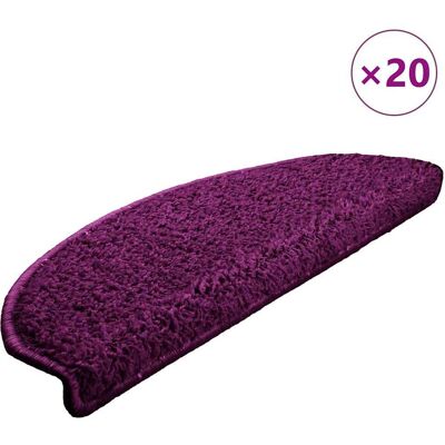 vidaXL Stufenmatten 20 Stk. 65x21x4 cm Violett Halbrund Groß vidaXL Stufenmatten 20 Stk. 65x21x4 cm Violett Halbrund Groß