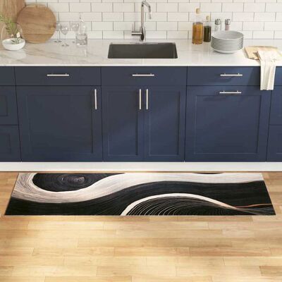 vidaXL Küchen Teppich Schwarz 180 x 60 cm Samt vidaXL Küchen Teppich Schwarz 180 x 60 cm Samt