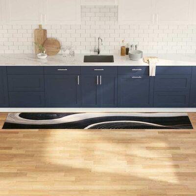 vidaXL Küchen Teppich Schwarz 300 x 60 cm Samt vidaXL Küchen Teppich Schwarz 300 x 60 cm Samt
