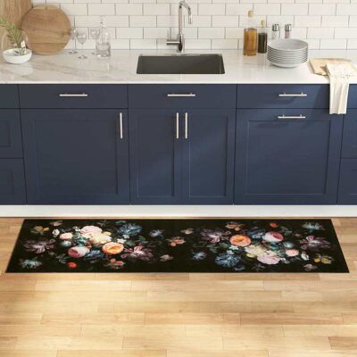 vidaXL Küchen Teppich Schwarz 180 x 60 cm Samt vidaXL Küchen Teppich Schwarz 180 x 60 cm Samt