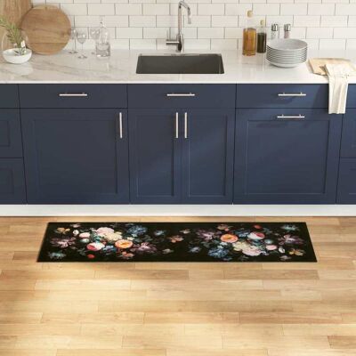 vidaXL Küchen Teppich Schwarz 150 x 45 cm Samt vidaXL Küchen Teppich Schwarz 150 x 45 cm Samt
