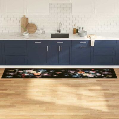 vidaXL Küchen Teppich Schwarz 300 x 60 cm Samt vidaXL Küchen Teppich Schwarz 300 x 60 cm Samt