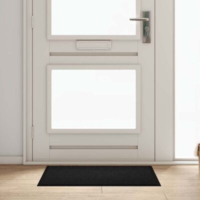 vidaXL Fußmatte Schwarz 80 x 60 x 1,2 cm Teddystoff vidaXL Fußmatte Schwarz 80 x 60 x 1,2 cm Teddystoff
